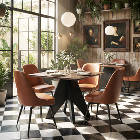 Keppel Brown Swivel Dining Chair (Set of 2) - Ornate Home