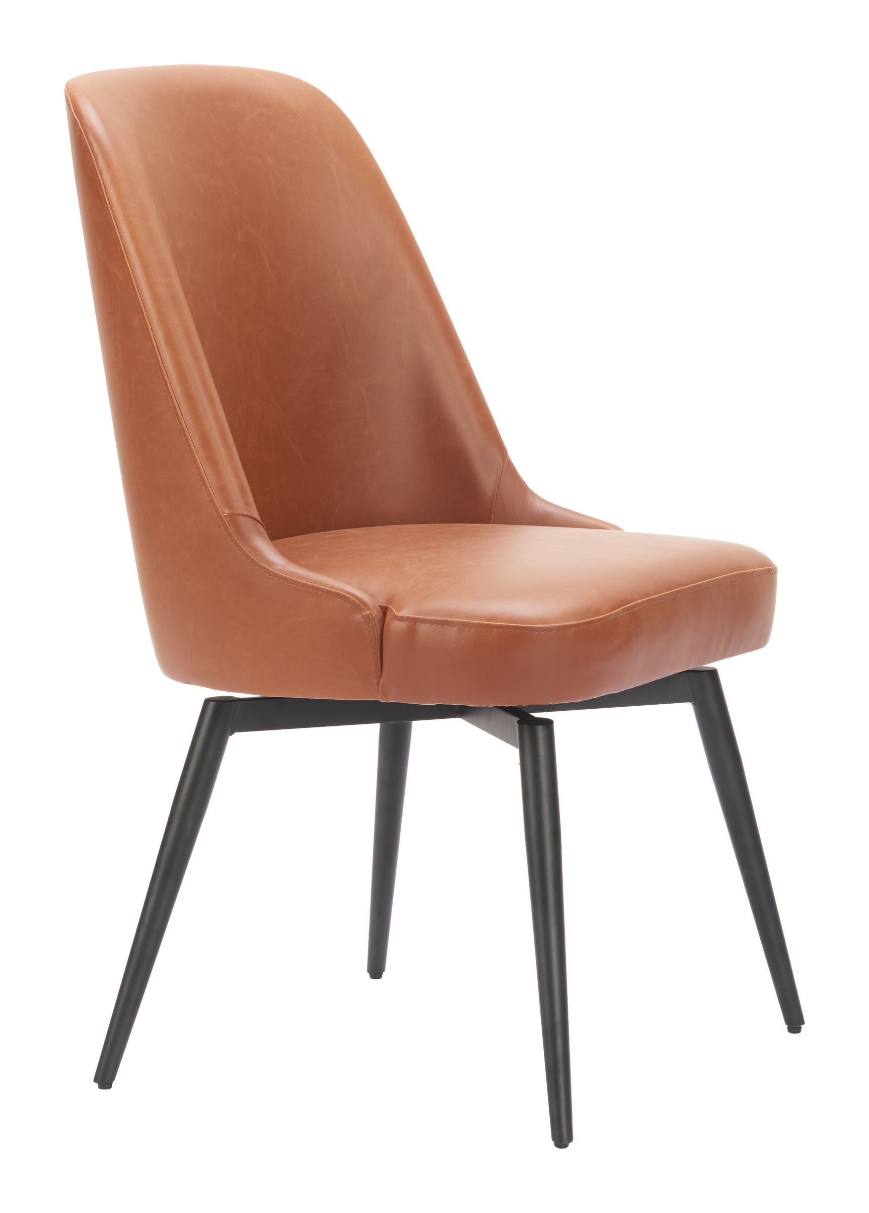 Keppel Brown Swivel Dining Chair (Set of 2) - Ornate Home