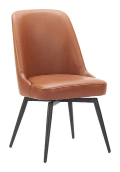 Keppel Brown Swivel Dining Chair (Set of 2) - Ornate Home