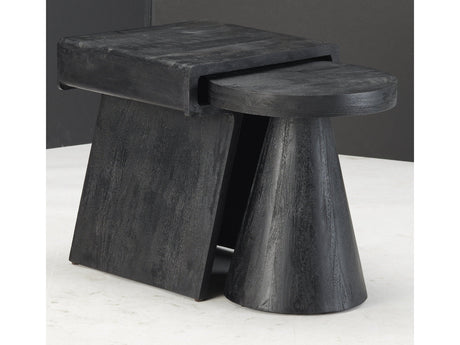 Keppler Black 2-Piece Nesting Tables - Ornate Home