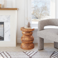 Kerala Walnut Side Table - Ornate Home