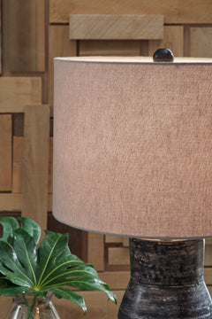 Kerbert Distressed Black Table Lamp - Ornate Home