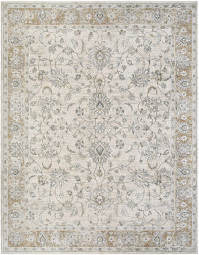 Kerem Cream Thick Luxe Damask Rug - Ornate Home