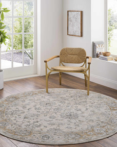 Kerem Cream Thick Luxe Damask Rug - Ornate Home