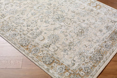 Kerem Cream Thick Luxe Damask Rug - Ornate Home