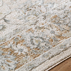 Kerem Cream Thick Luxe Damask Rug - Ornate Home