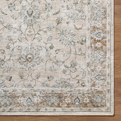 Kerem Cream Thick Luxe Damask Rug - Ornate Home