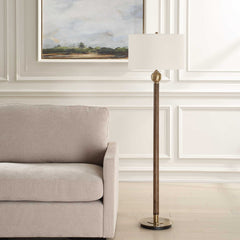 Keros Dark Oak Floor Lamp - Ornate Home