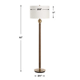 Keros Dark Oak Floor Lamp - Ornate Home