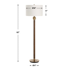 Keros Dark Oak Floor Lamp - Ornate Home