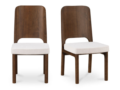 Kerr Ash Beige Dining Chair Walnut Stained (Set of 2) - Ornate Home