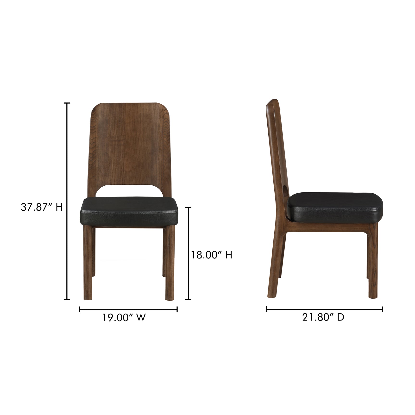 Kerr Black Dining Chair (Set of 2) - Ornate Home