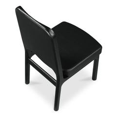 Kerr Black Dining Chair Vegan Leather (Set of 2) - Ornate Home