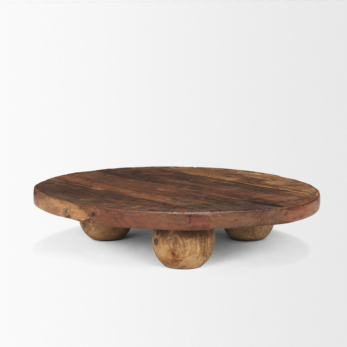Kerra Brown Large Solid Reclaimed Wood Tray - Ornate Home