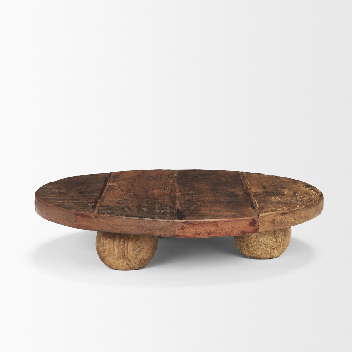 Kerra Brown Large Solid Reclaimed Wood Tray - Ornate Home
