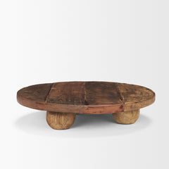 Kerra Brown Large Solid Reclaimed Wood Tray - Ornate Home