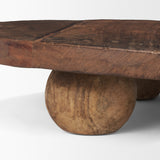 Kerra Brown Large Solid Reclaimed Wood Tray - Ornate Home
