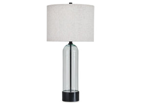 Kerrbrook Clear/Black Glass Table Lamp (1/CN) (Online Special Price) - Ornate Home