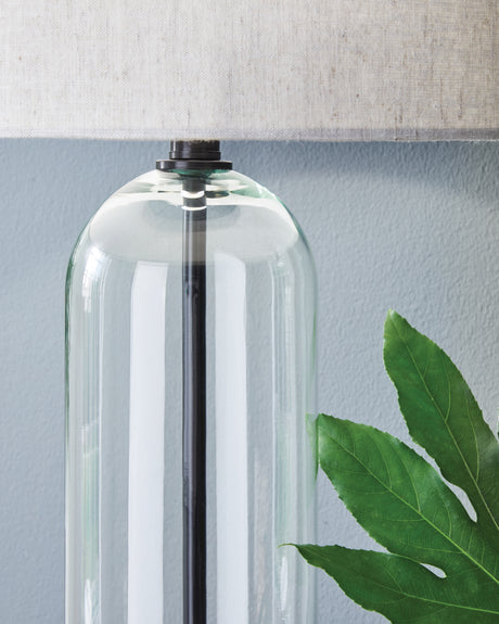 Kerrbrook Clear/Black Glass Table Lamp (1/CN) - Ornate Home