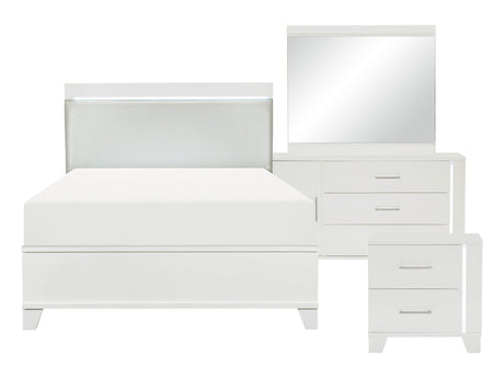 Kerren White 4-piece Queen Bedroom Set - Ornate Home