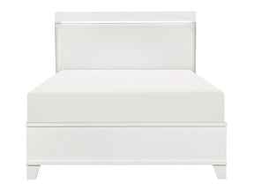 Kerren White High Gloss California King Bed - Ornate Home