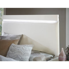 Kerren White High Gloss California King Bed - Ornate Home