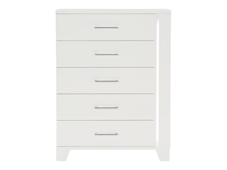 Kerren White High Gloss Chest - Ornate Home