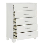 Kerren White High Gloss Chest - Ornate Home