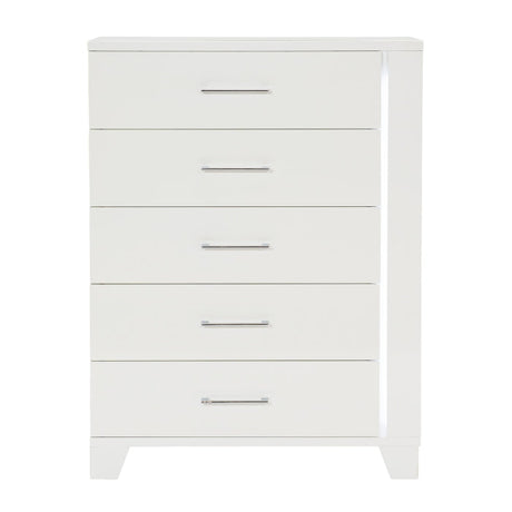 Kerren White High Gloss Chest - Ornate Home