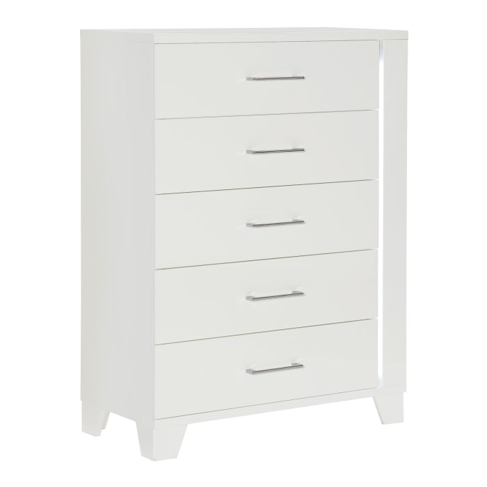 Kerren White High Gloss Chest - Ornate Home
