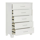 Kerren White High Gloss Chest - Ornate Home