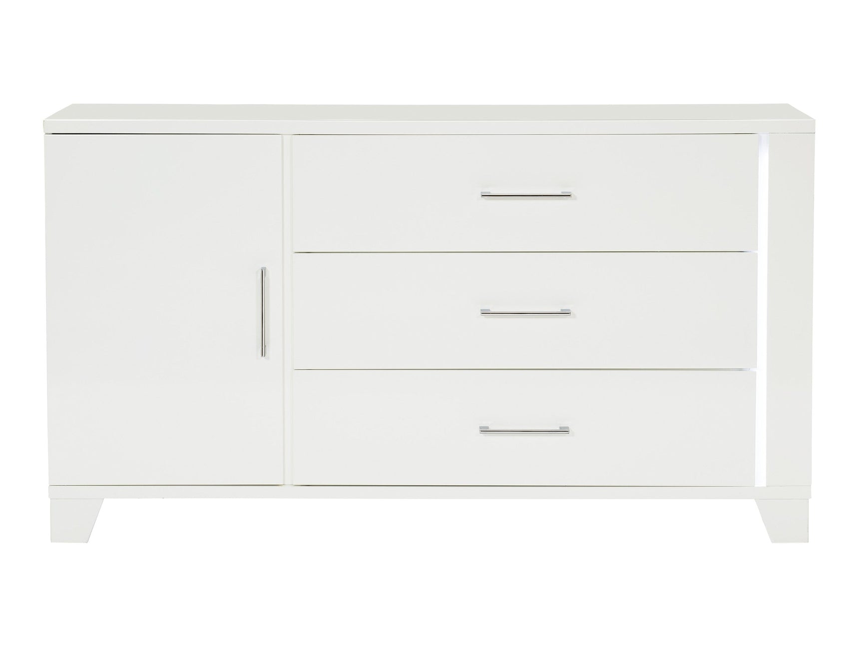 Kerren White High Gloss Dresser - Ornate Home