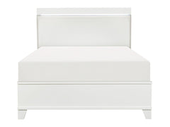 Kerren White High Gloss Eastern King Bed - Ornate Home