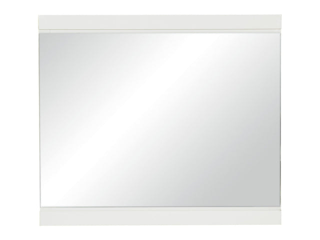 Kerren White High Gloss Mirror - Ornate Home