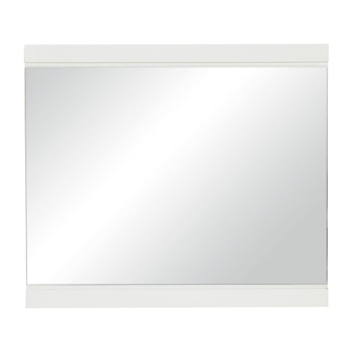 Kerren White High Gloss Mirror - Ornate Home