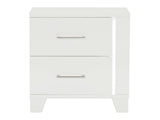 Kerren White High Gloss Nightstand - Ornate Home