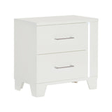 Kerren White High Gloss Nightstand - Ornate Home
