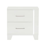Kerren White High Gloss Nightstand - Ornate Home