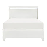 Kerren White High Gloss Queen Bed - Ornate Home