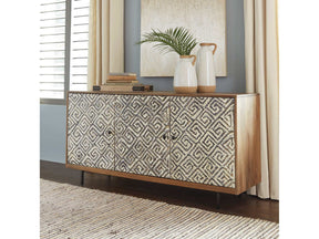 Kerrings Brown/Black/White Accent Cabinet (Online Special Price) - Ornate Home