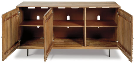 Kerrings Brown/Black/White Accent Cabinet - Ornate Home