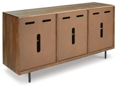 Kerrings Brown/Black/White Accent Cabinet - Ornate Home