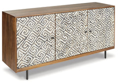 Kerrings Brown/Black/White Accent Cabinet - Ornate Home