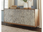 Kerrings Brown/Black/White Accent Cabinet - Ornate Home