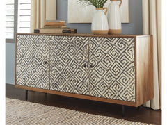 Kerrings Brown/Black/White Accent Cabinet - Ornate Home