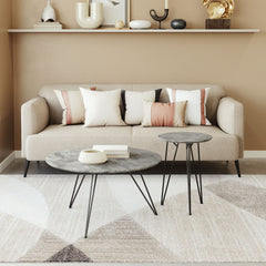 Kerris Gray & Black Coffee Table Set (2-Piece) - Ornate Home