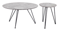 Kerris Gray & Black Coffee Table Set (2-Piece) - Ornate Home