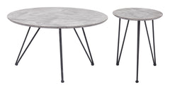 Kerris Gray & Black Coffee Table Set (2-Piece) - Ornate Home