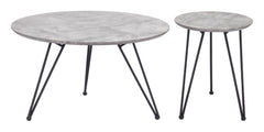Kerris Gray & Black Coffee Table Set (2-Piece) - Ornate Home