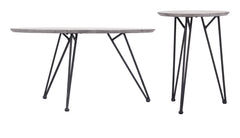Kerris Gray & Black Coffee Table Set (2-Piece) - Ornate Home